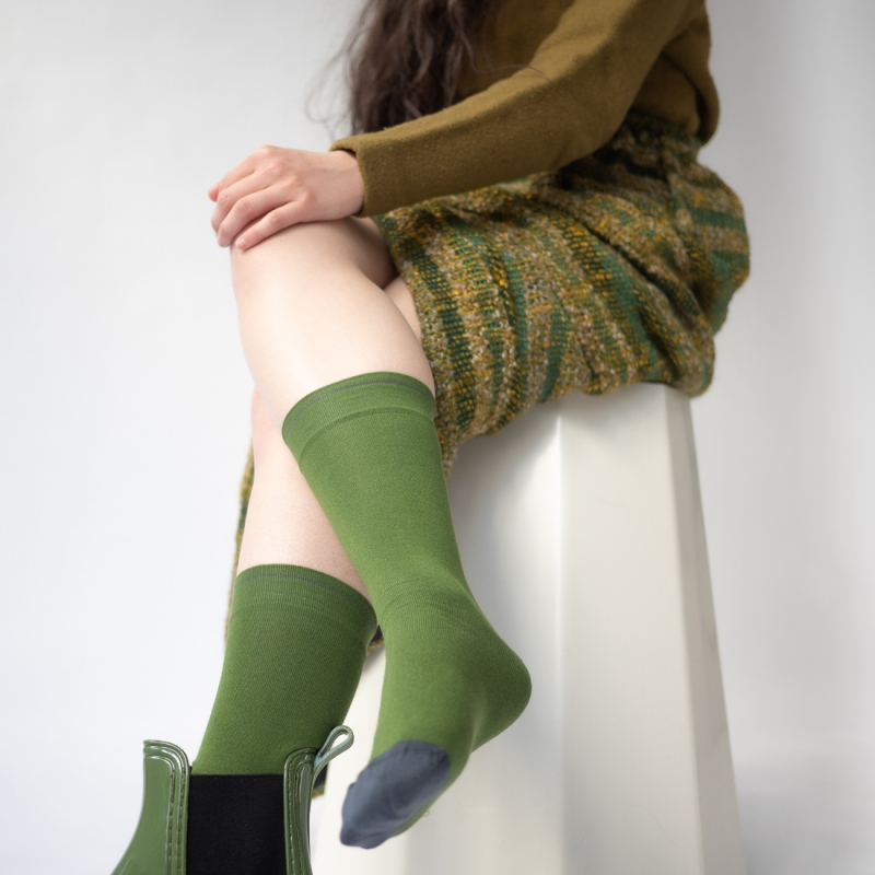 Bonne Maison Socks - Unies Pois Rayèes - Cactus