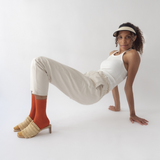 Bonne Maison Socks - Unies  Pois Rayèes - Orange