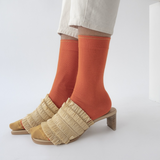 Bonne Maison Socks - Unies  Pois Rayèes - Orange