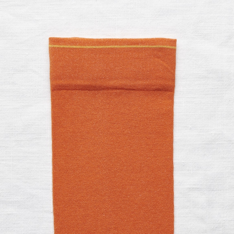 Bonne Maison Socks - Unies  Pois Rayèes - Orange