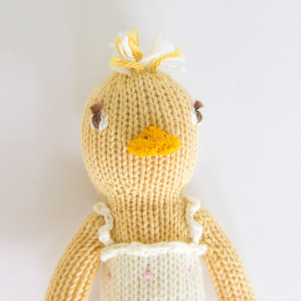 KNITTED RATTLE - LUCILLE DUCK
